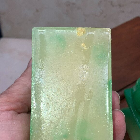 Jade Colored Resin Chinese Foo dog Figurine Pair Asian Decor - Picture 6 of 10